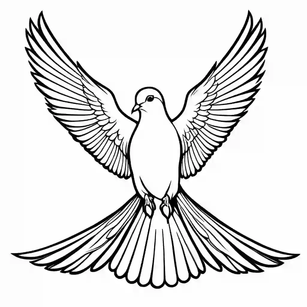 Doves coloring pages